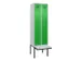 locker met bank,voor scheiding van kleding,HxBxD 2120x600x815mm,2vak