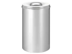 Vlamdovende papierbak 110 liter Zilver