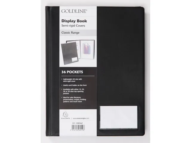 Protège-documents premium PVC Goldline 72 vues - A4 - Noir