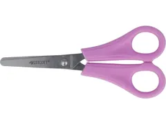 Schaar Westcott Kids 13cm RH kunststof ronde punt roze bulk met label