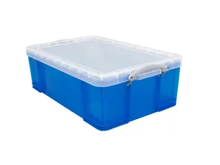 Opbergbox Really Useful 50 liter 710x440x230mm transparant blauw - 1