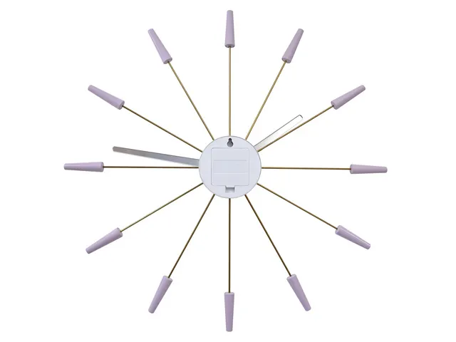 Wandklok NeXtime Plug Inn 58cm lavendel RVS