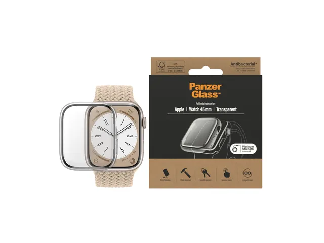 PanzerGlass Full body Case Apple Watch Series 9 | 8 | 7 | 45mm | Tr
