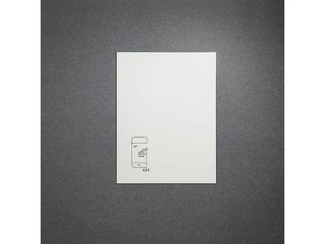 Tableau blanc sans cadre Sharp 88x118cm Email Angles droits