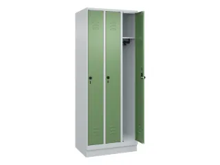 locker,HxBxD 1950x750x500mm,3vak,vak B 250mm,draaigrendel,sokkel - 2