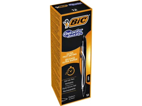 Gelschrijver Bic Gel-ocity quick dry medium zwart