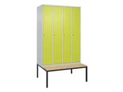 armoire vestiaire noir et blanc,HxlxP 2120x1200x815mm,4compart.