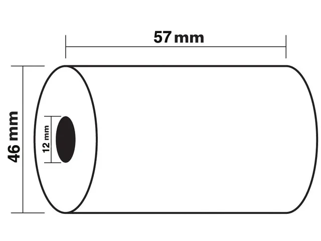 thermische rekenrol 57 mm D +-46 mm asgat 12 mm