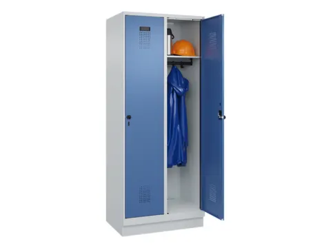 locker,HxBxD 1950x800x500mm,2vak,vak B 400mm,draaigrendel,sokkel