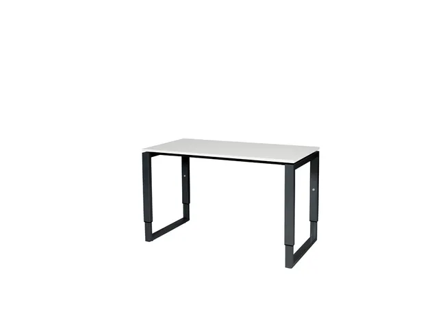 Domino Plus Bureau Hoogte Verstelbaar 1200x600mm Wit 25mm Zwart