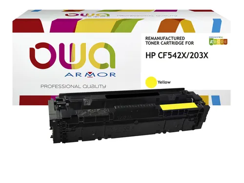 Tonercartridge OWA alternatief tbv HP CF542X geel