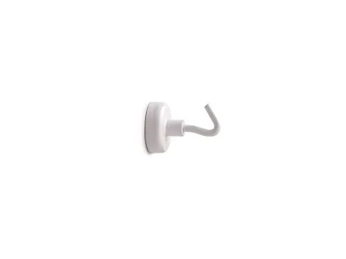 Magneet met haak MAUL 25mm trekkracht 3kg wit 5 stuks
