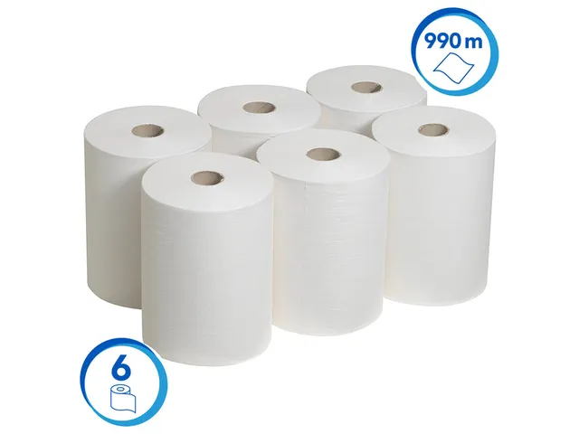 Handdoekrol Scott Slimroll 1-laags 165m wit 6657