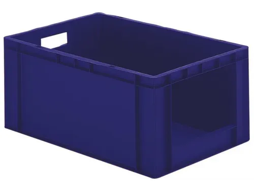 Euronorm-stapelbak 51liter Blauw 270x600x400mm Wanden/bodem Gesloten