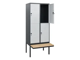 Dubbeldekse dekenkist,HxBxD 1950x800x815mm,2x2vak.,vak B 400mm - 2