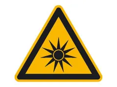 waarschuwingsbord,v. binnen/buiten,Waarschuwing voor optische straling