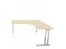 bureau in vrije vorm,HxBxD 740x1600x1600mm,vrije vorm,NE-esdoorn
