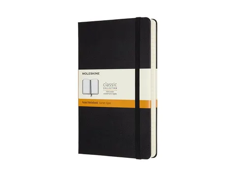 Notitieboek Moleskine Expanded large 130x210mm lijn hard cover zwart