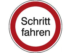 gebodsbord,"Stapvoets rijden",aluminium,Ø 315mm