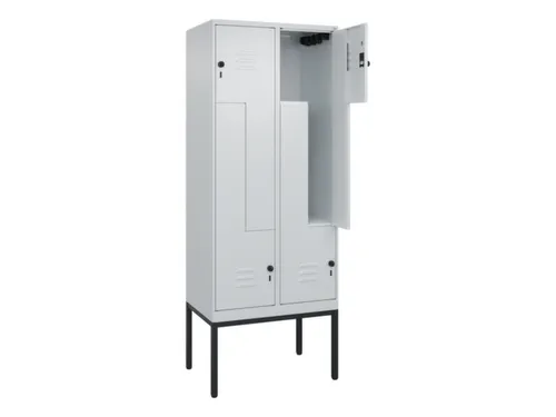 Z-garderobekast,HxBxD 2120x800x500mm,vak B 200/400mm,draaigrendel
