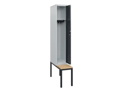 locker met bank,HxBxD 1950x300x815mm,1vak,vak B 300mm,cil.-slot