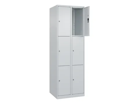 lockerkast,HxBxD 1850x600x500mm,2x3vakken,vak B 300mm,cil.-slot