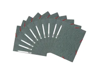Elastomap 3 kleppen glanskarton 400g/m2 - A4-Grijs - 6