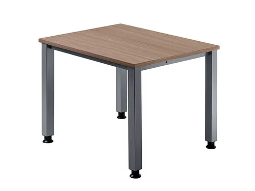 In hoogte verstelbaar bureau,HxBxD 680-760x800x800mm,blad notenboom