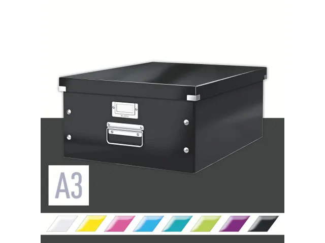 Opbergbox Leitz Click & Store 369x200x482mm Zwart 85% gerecycled karto