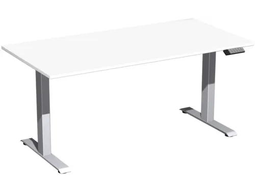 Elektrisch ihv bureau,HxBxD 630-1280x1600x800mm,blad wit