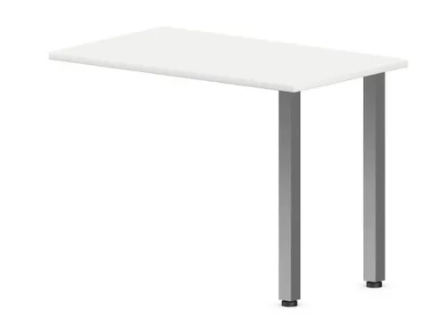 aanbouwtafel,i.h.v.,HxBxD 720-840x1000x600mm,2voeten verchroomd,Bl-wit