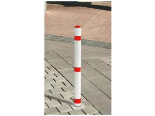 Signaleringspaal Kunststof H 900Mm Met Bodemplaat Rood/wit - 2