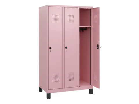 schoollocker,HxBxD 1630x900x500mm,3vak,vak B 300mm,draaigrendel,voeten