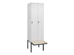 locker voor scheiding van kleding,HxBxD 2120x600x815mm,2vak