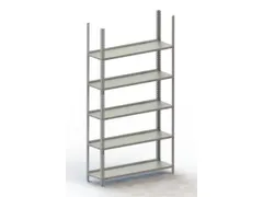 Schroefstelling Basisveld 1850x1004x304mm 5legborden 75kg Ral7035