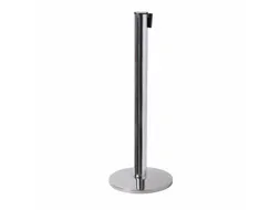 Afzetpaal Flexi Chroom met 2.7 meter Trekband Zwart