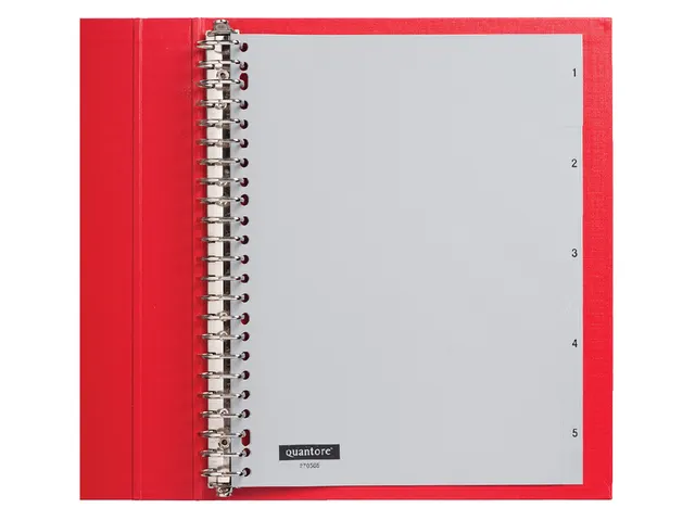 Tabbladen Quantore A4 23-Gaats 1-5 Genummerd Grijs Pp