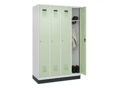 locker,HxBxD 1950x1200x500mm,4vak,vak B 300mm,cil.-slot,sokkel