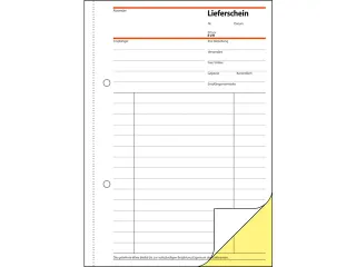 Leveringsbonnen met doorslag, 1e + 2e vel bedrukt, A5, zelfkopiërend, - 3