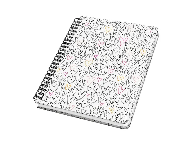 Carnet Sigel Jolie spirale A5 WILD HEARTS dots 120pag 100gr HC