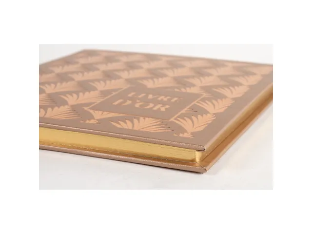Livre d'or 140 pages tranche or - Format 21x19cm - PALMYRE - Nude palm