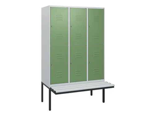 Dubbeldekse dekenkist,HxBxD 1950x1200x815mm,3x2vak.,vak B 400mm
