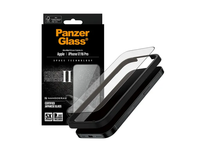 PanzerGlass Ceramic II Screen Protector iPhone 17 | iPhone 16 Pro |