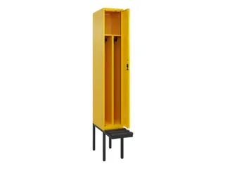 locker met bank,voor scheiding van kleding,HxBxD 2120x300x815mm,1vak - 1