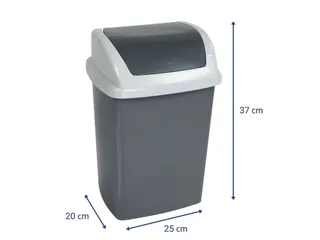 9521087 Afvalbak MAULswing 10L kunststof 25x20x37cm donkergrijs - 3