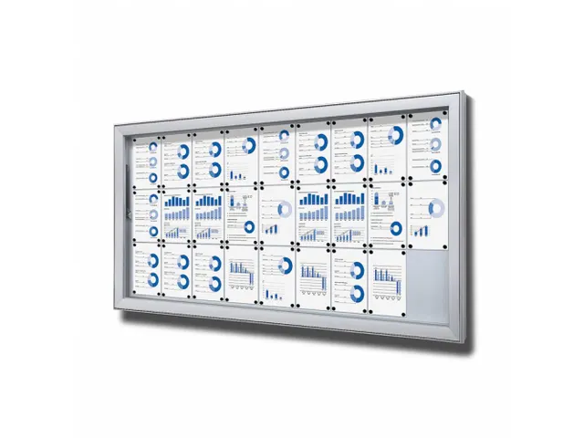 Vergrendelbaar Notitiebord Outdoor Extra Diep 27xA4