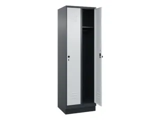 locker,HxBxD 1950x600x500mm,2vak,vak B 300mm,draaigrendel,sokkel - 2