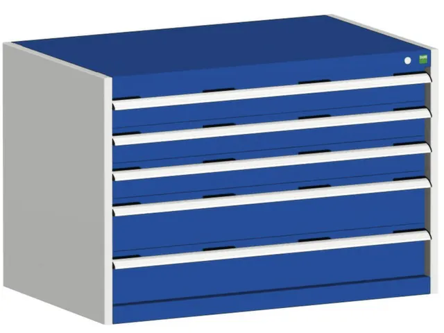 ladekast HxBxD 700x1050x750mm 5laden romp RAL7035 front RAL5010