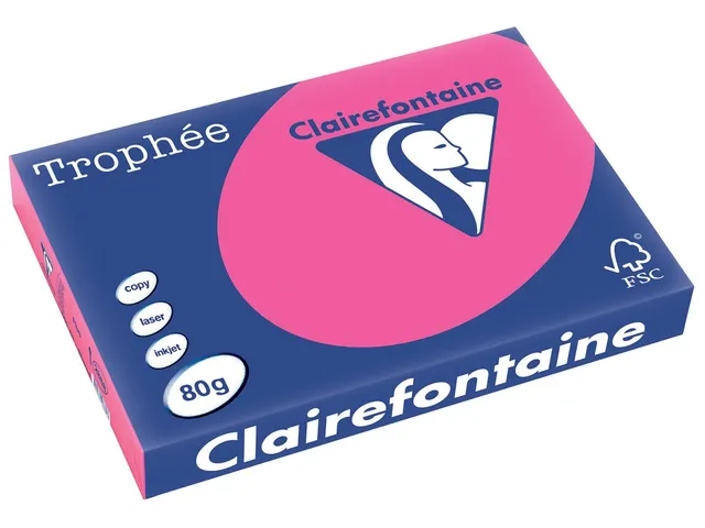 Trophée Pastel A3 80g 500 vel fluo roze