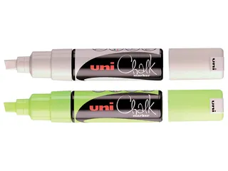 Krijtstift Uni-ball chalk schuin 8.0mm wit - 3